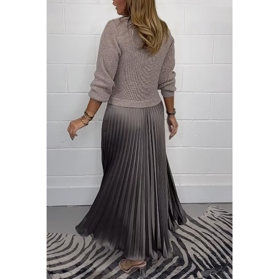 Veronika | Unikalna sukienka z detalicznym dołem