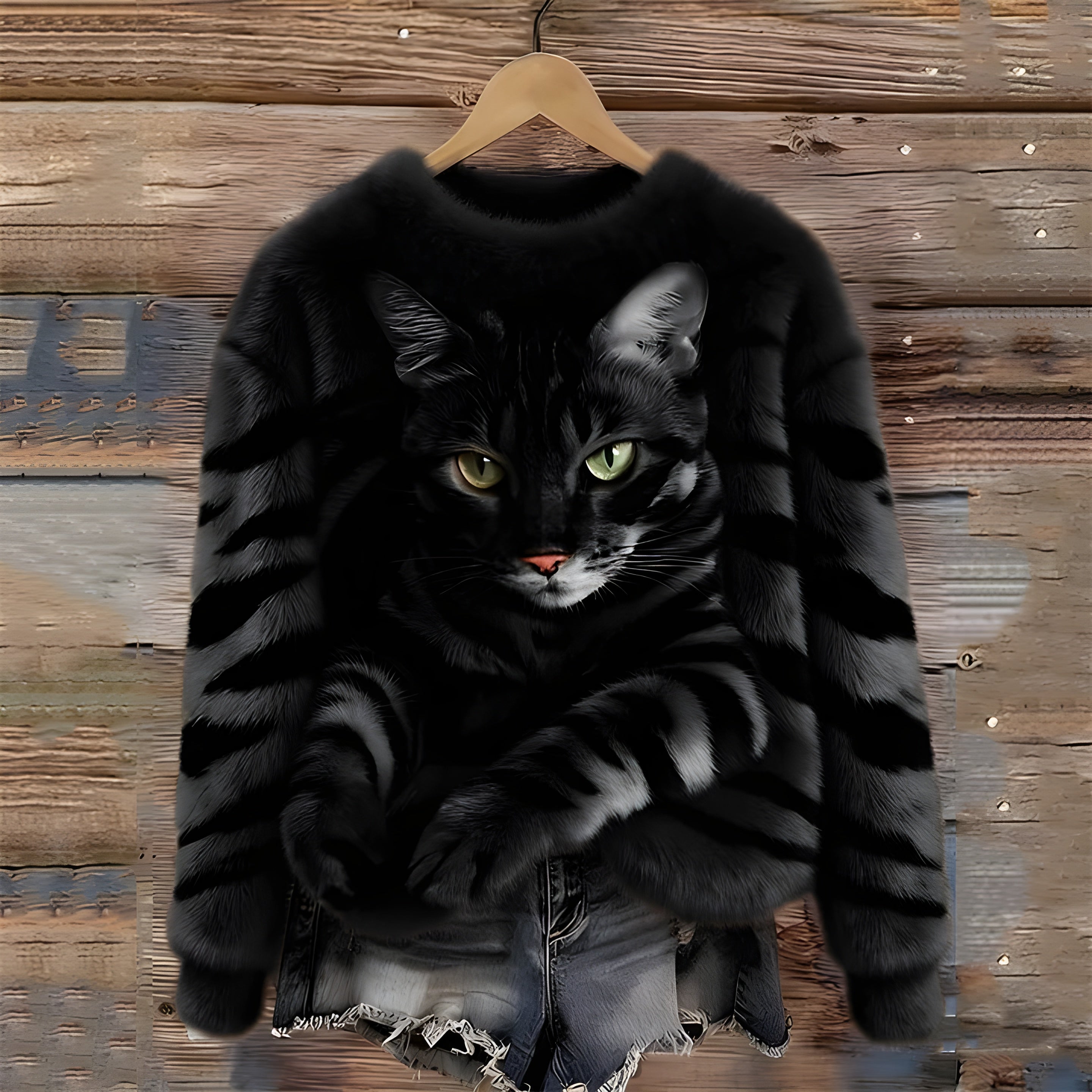 Sanne™ | Sweter z Printem Kotów