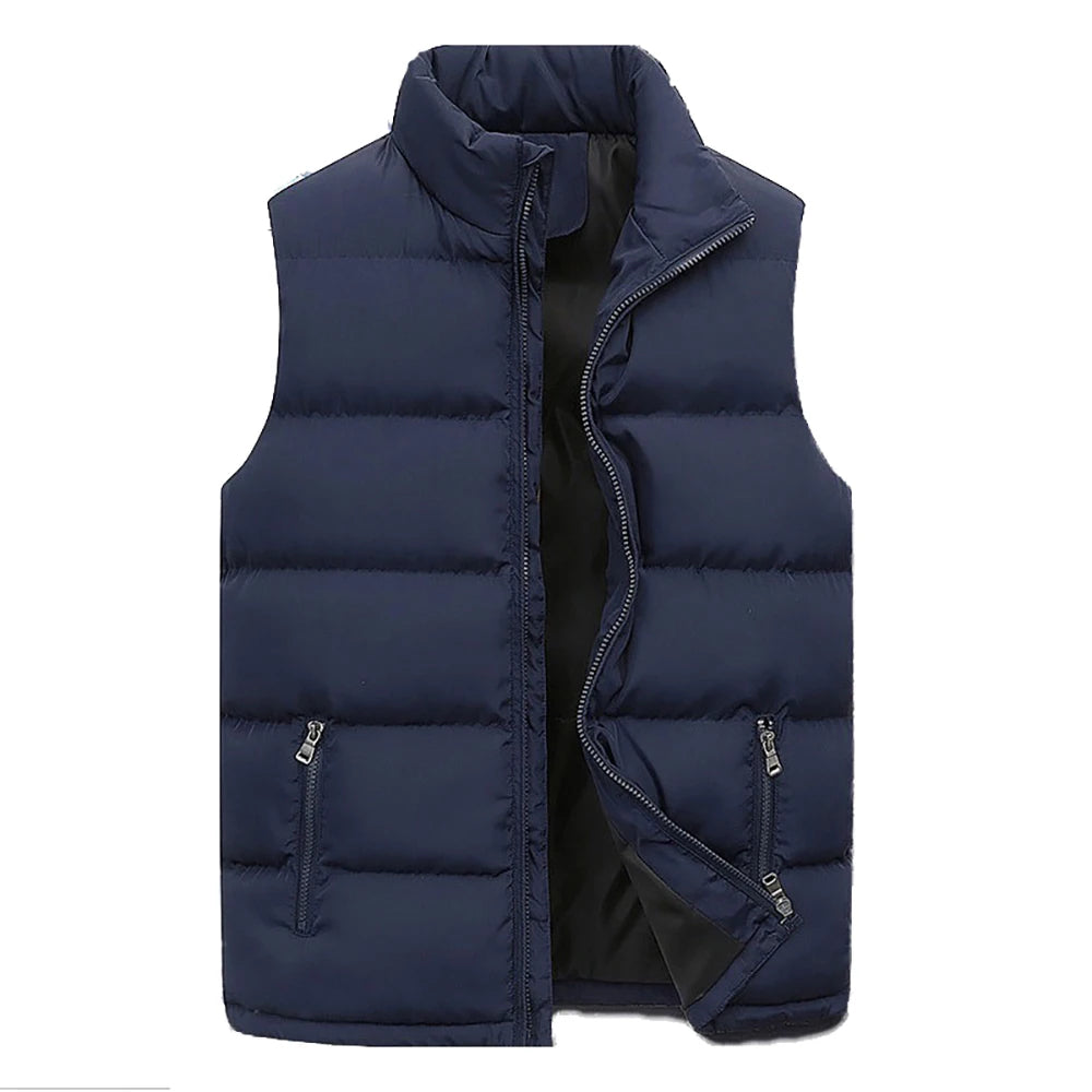 Brandon | Gilet sans Manches Homme Matelassé Col Montant Zip et Poches