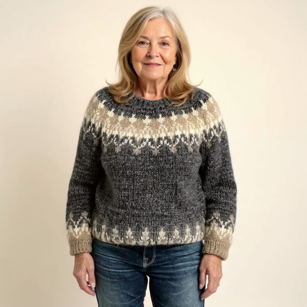 Samantha | Vintage Islandzki Sweter Wełniany