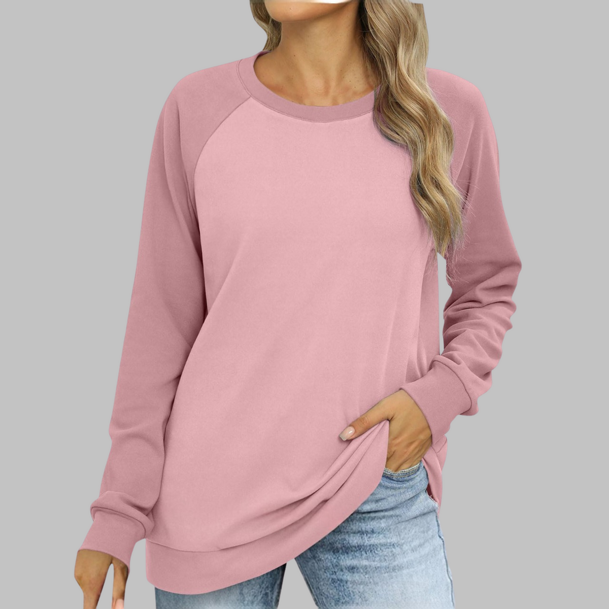 Lhantel | Sweat Femme Color Block Col Rond Manches Raglan