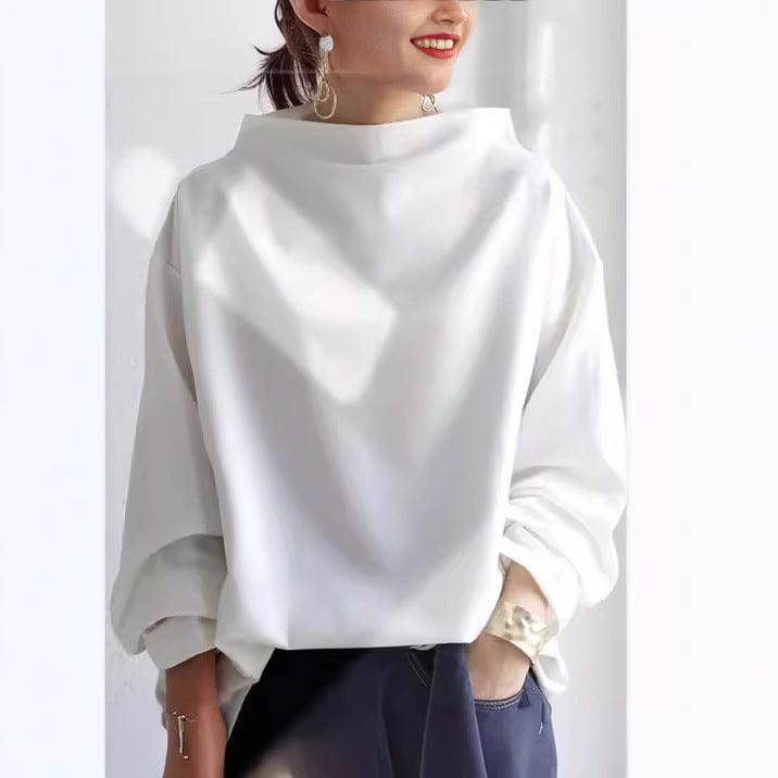 Noémie | Pull Femme Oversize Col Montant Manches Chauve-Souris