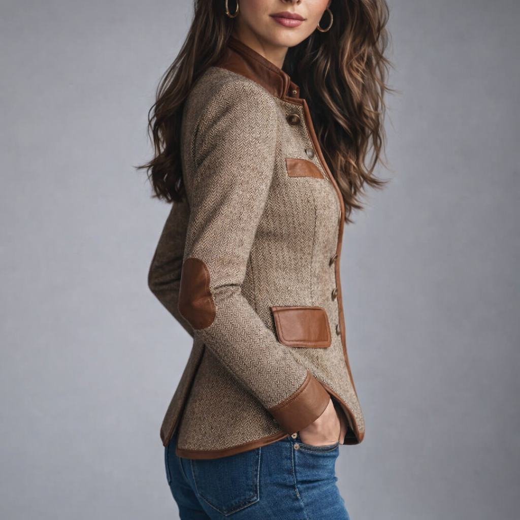 Bea | Elegancka tweedowa marynarka w stylu heritage